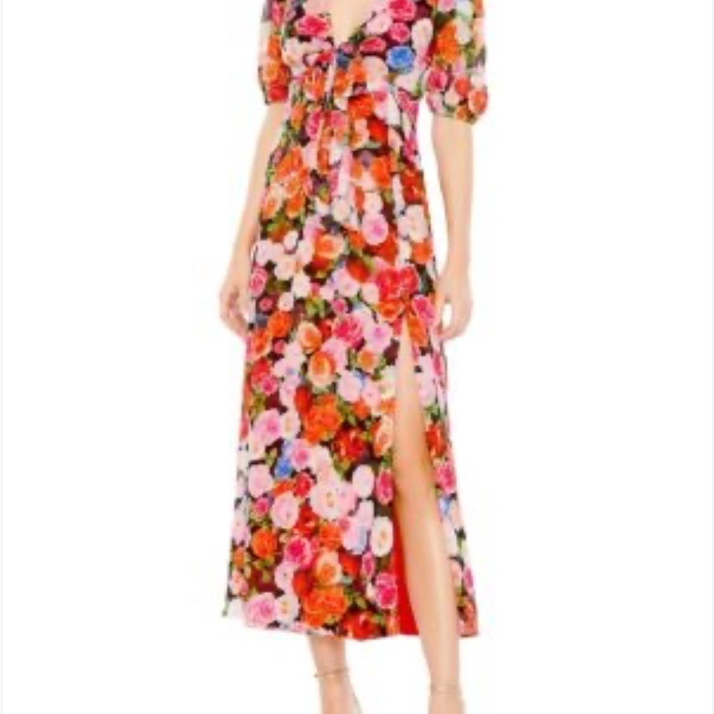NWT Mac Duggal Floral Midi Dress / Size 4 / MSRP of $358!